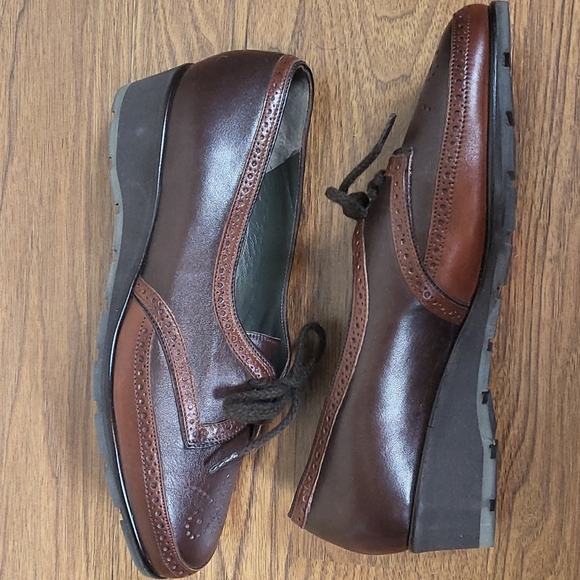 BALLY Wedge Leather Oxford Teo Toned Mahogany/Espresso - Picture 5 of 12